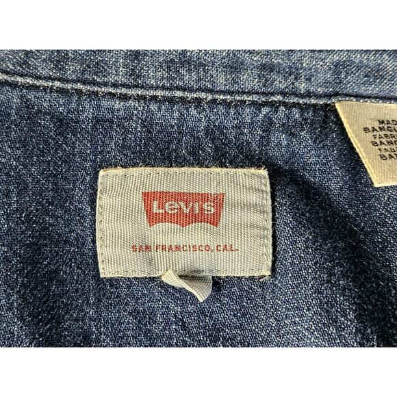 Levi Strauss & Co Blue Jean Denim Western Shirt Men's L Large - Picture 4 of 5